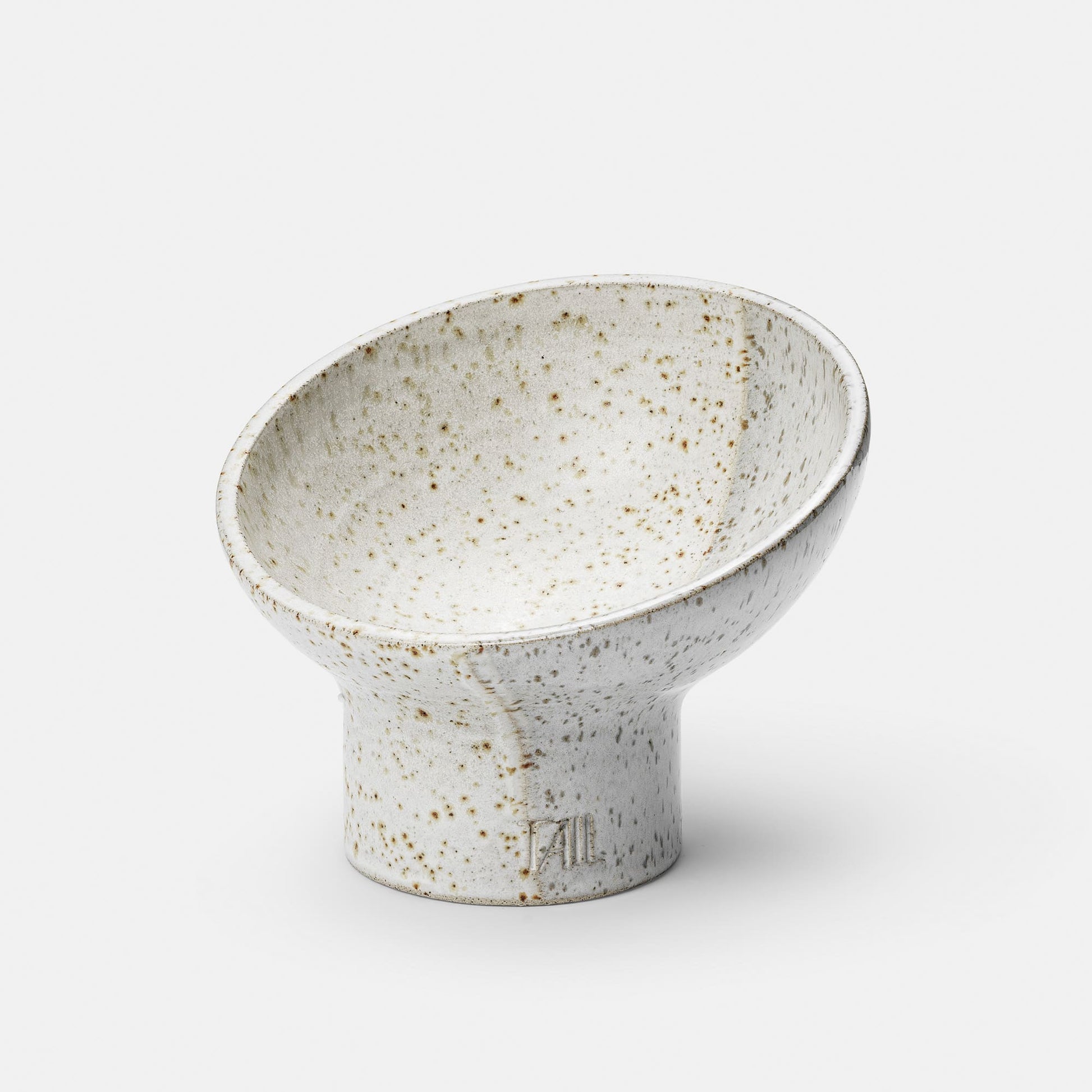 Image - white cat bowl from the side
