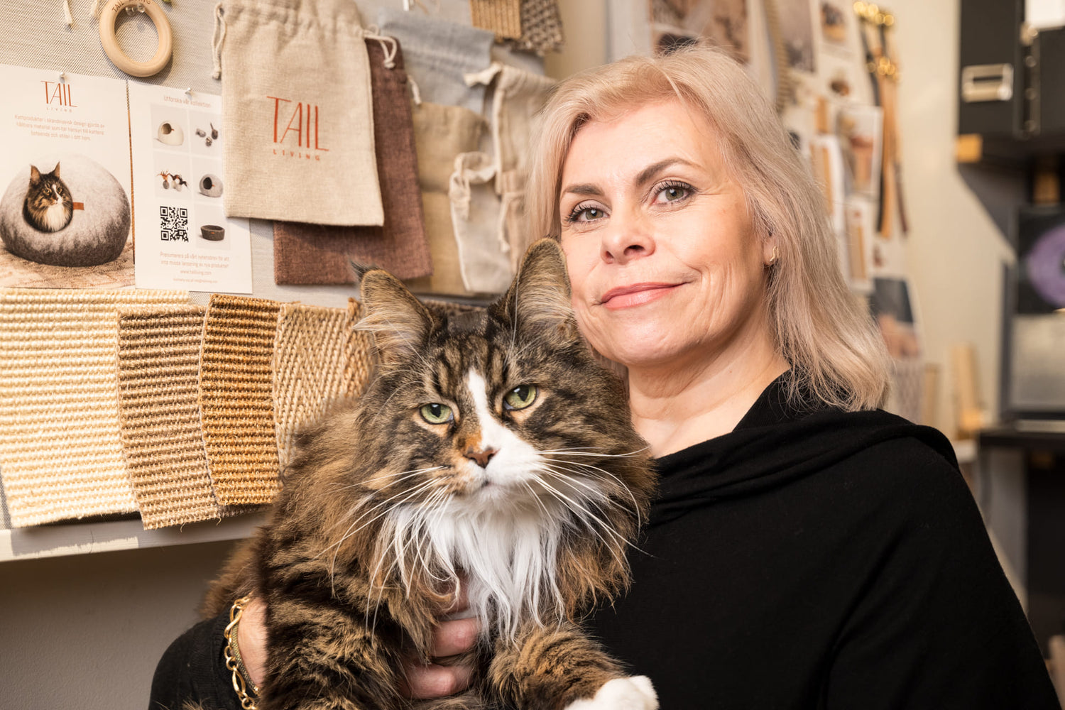 Founder with her cat