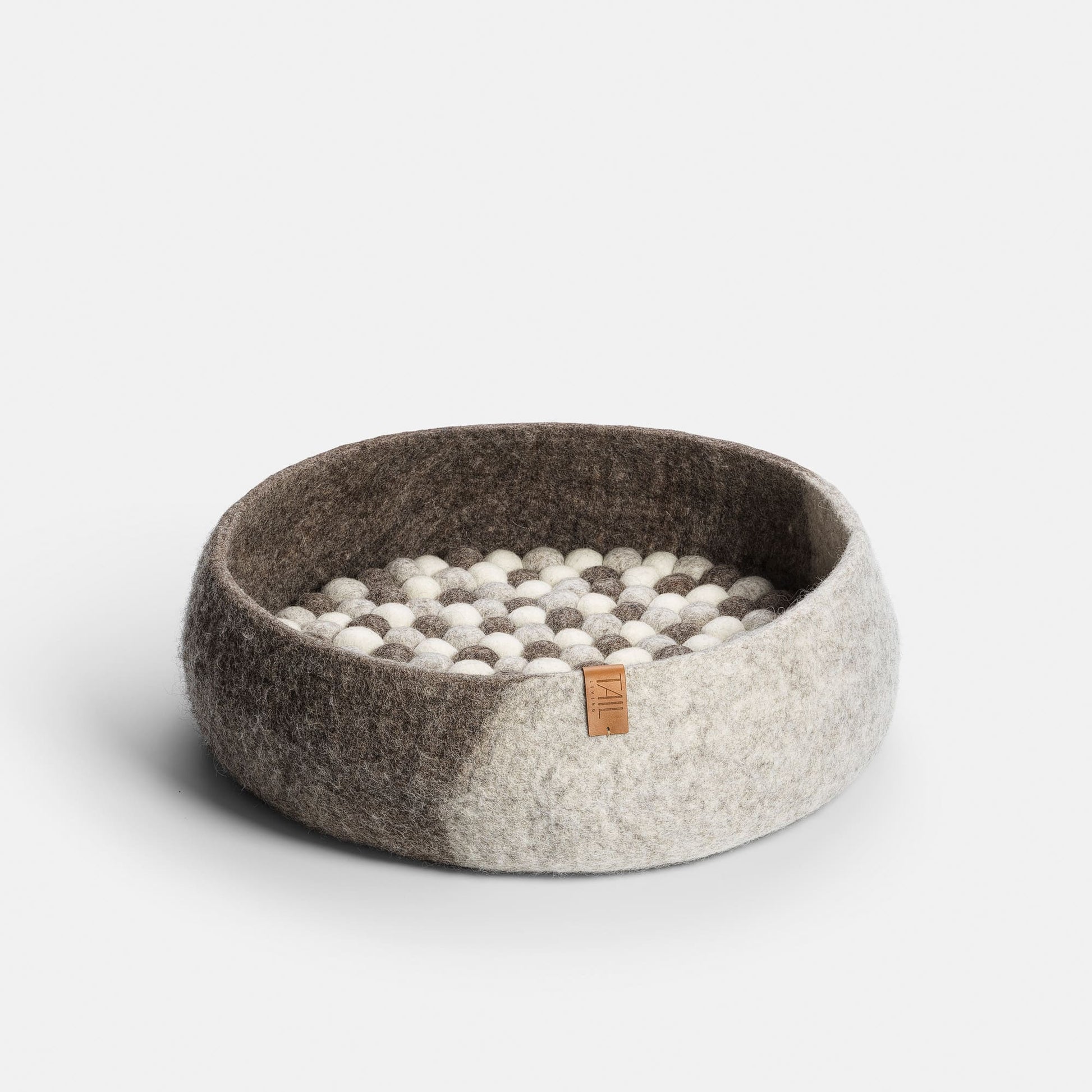 Image - taupe misty cat bed with bubble mat in it