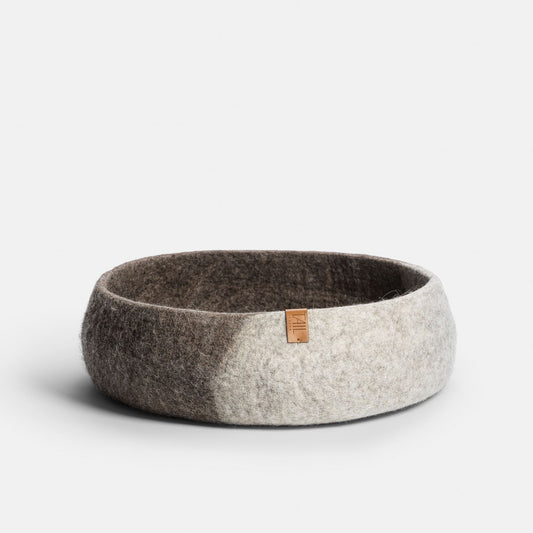 Image - taupe misty cat bed from front