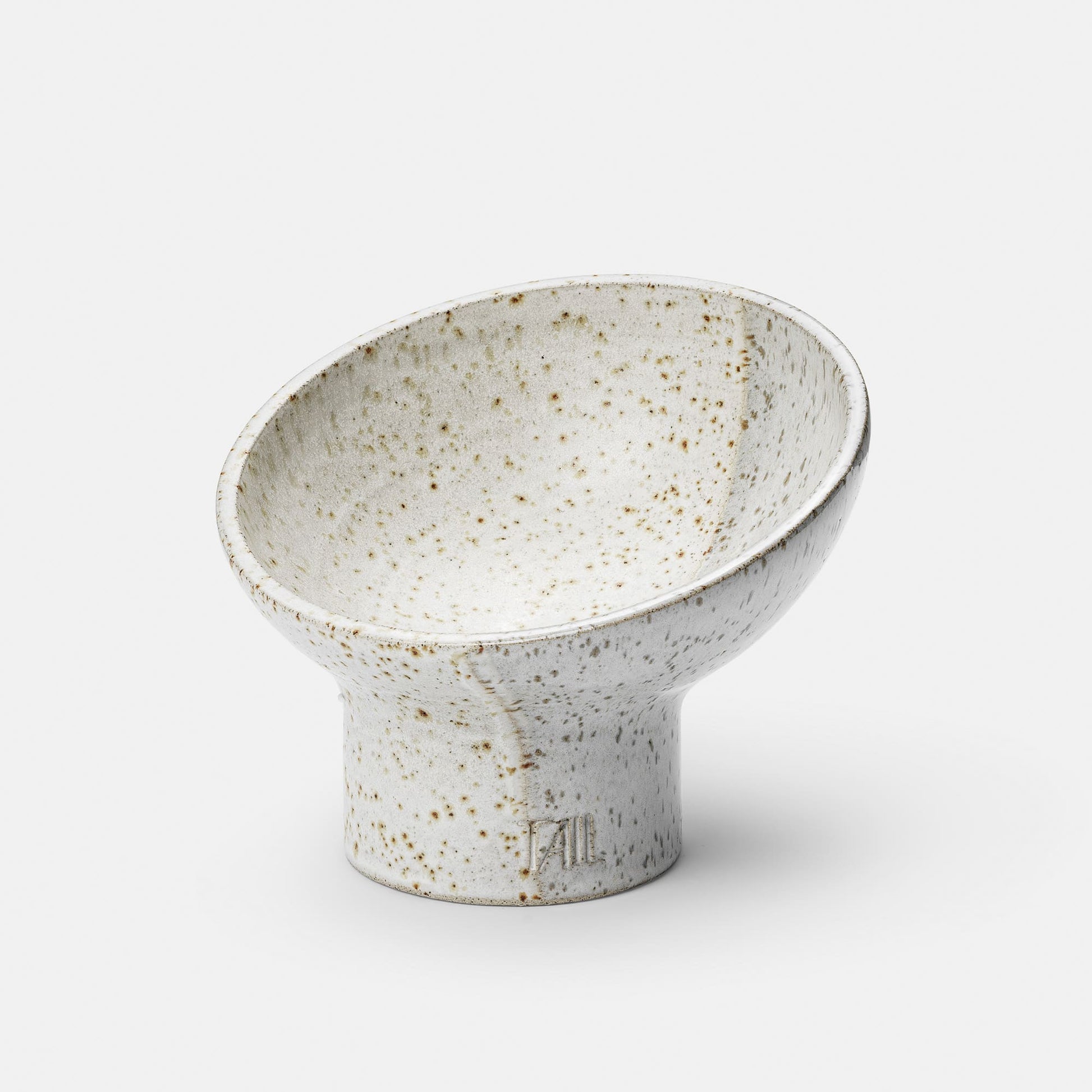 Image - white cat bowl from the side 