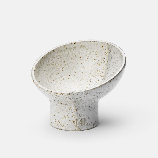 Image - white cat bowl from the side 